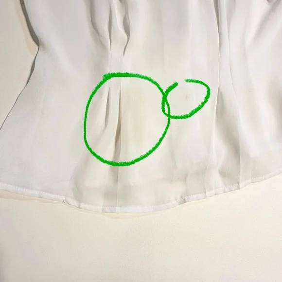 VINTAGE crochet floral lace collar blouse button down tailored lightweight 90s - Picture 16 of 17